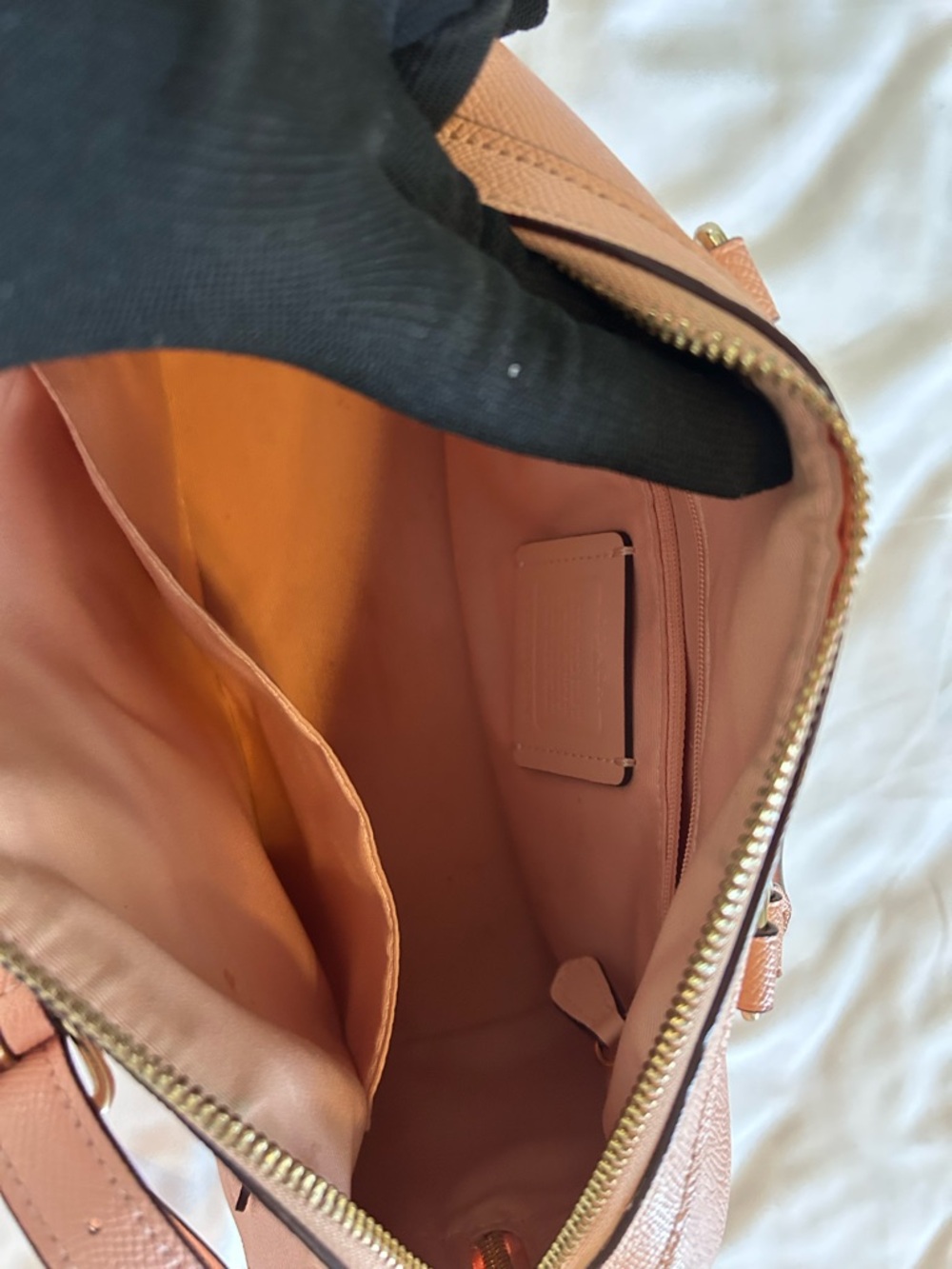 Coach Pink Pebbled Leather Crossbody Satchel - Picture 5 of 6